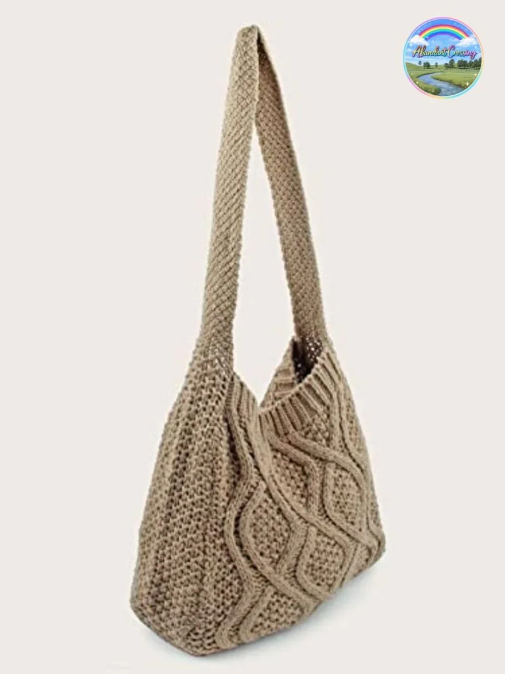 Crochet Hobo Knitted Tote Bag Shopping Shoulder Bag Large Capacity